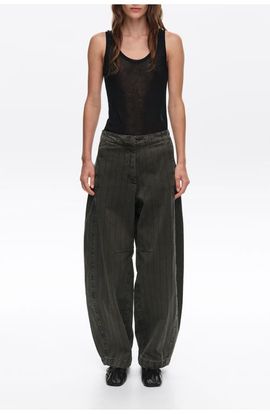 BIMBA Y LOLA BIMBA Y LOLA Barrel Cut Striped Denim Trousers