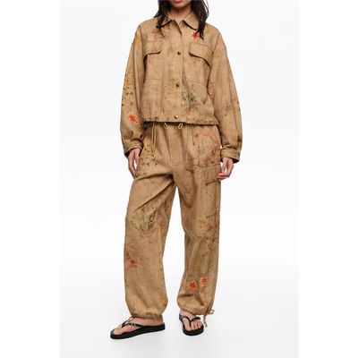 BIMBA Y LOLA BIMBA Y LOLA Cargo Trousers With Stitching And Patches