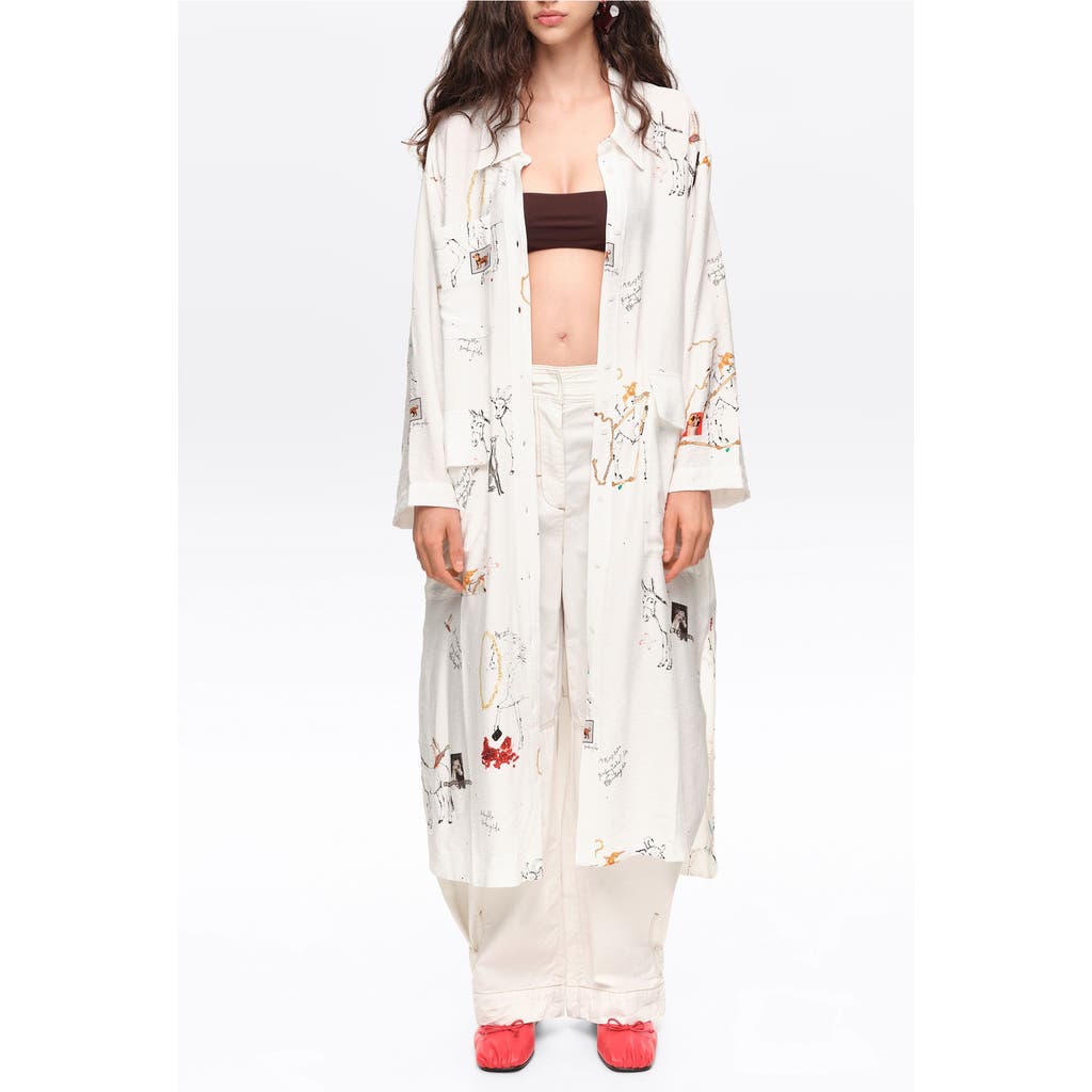 BIMBA Y LOLA BIMBA Y LOLA Chain Print Midi Shirt Dress