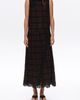 BIMBA Y LOLA BIMBA Y LOLA Checked Midi Dress with Lace Trim - 1