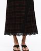 BIMBA Y LOLA BIMBA Y LOLA Checked Midi Dress with Lace Trim - 3