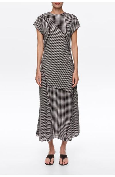 BIMBA Y LOLA BIMBA Y LOLA Checked Patchwork Midi Dress