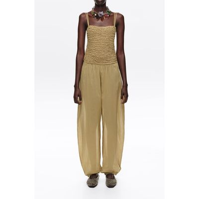 BIMBA Y LOLA BIMBA Y LOLA Cotton Gathered Balloon Jumpsuit