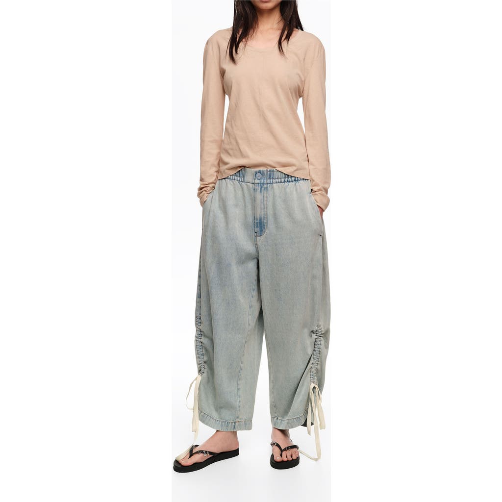 BIMBA Y LOLA BIMBA Y LOLA Denim Joggers With Gathering