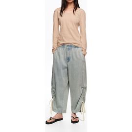 BIMBA Y LOLA BIMBA Y LOLA Denim Joggers With Gathering