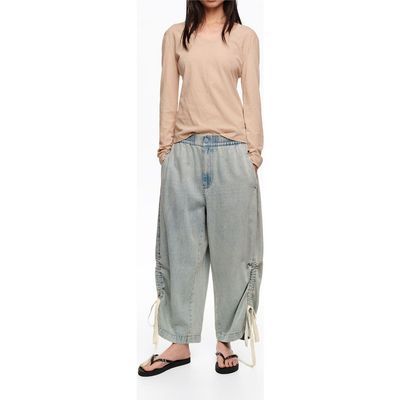 BIMBA Y LOLA BIMBA Y LOLA Denim Joggers With Gathering