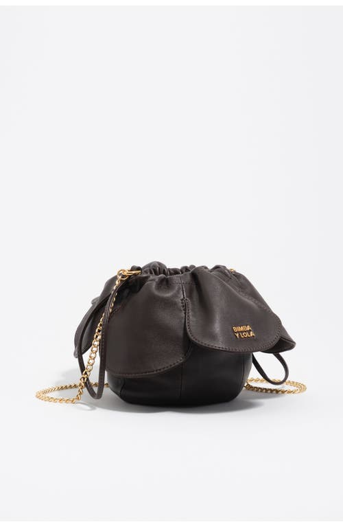 BIMBA Y LOLA BIMBA Y LOLA Ebony Leather Pétalo Bag 