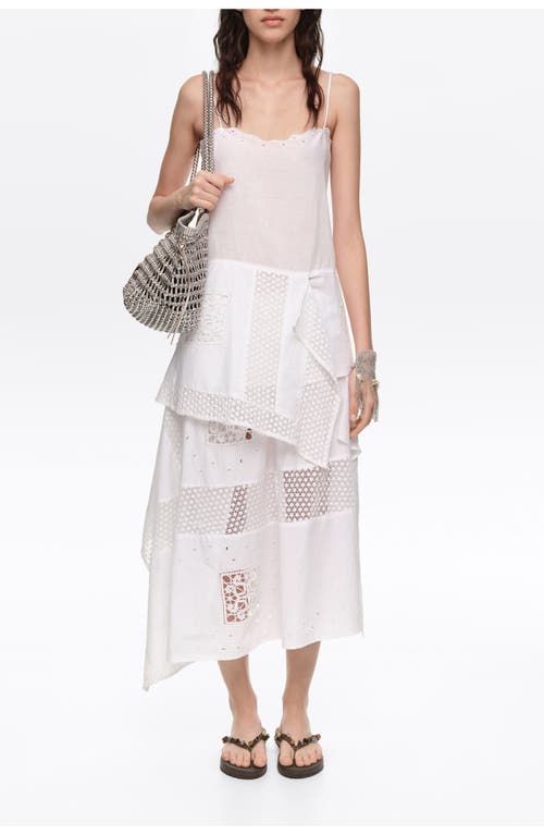 BIMBA Y LOLA BIMBA Y LOLA Embroidered Asymmetric Handkerchief Hem Top