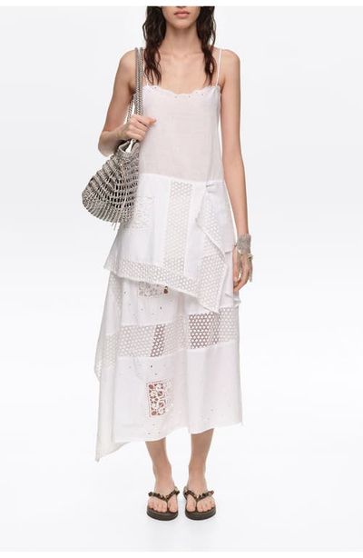BIMBA Y LOLA BIMBA Y LOLA Embroidered Asymmetric Handkerchief Hem Top