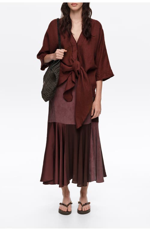BIMBA Y LOLA BIMBA Y LOLA Fluid Patchwork Midi Skirt