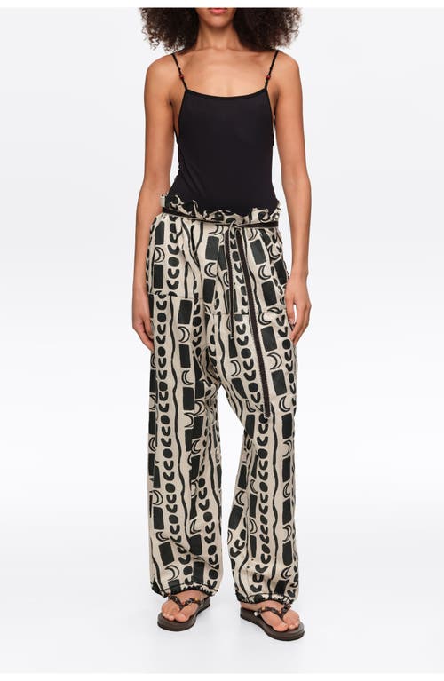 BIMBA Y LOLA BIMBA Y LOLA Fluid Square-Fit Trousers With Moon Stripes