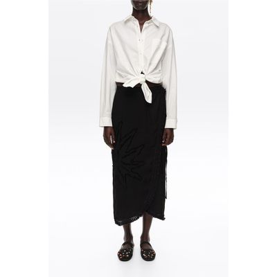 BIMBA Y LOLA BIMBA Y LOLA Fringed Sarong Midi Skirt