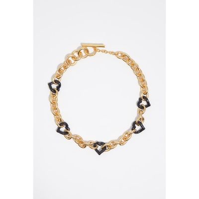 BIMBA Y LOLA BIMBA Y LOLA Heart Necklace With Texture And Enamel