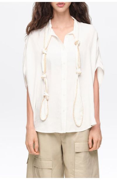 BIMBA Y LOLA BIMBA Y LOLA Knotted neckline cape shirt