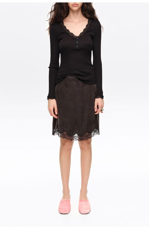 BIMBA Y LOLA BIMBA Y LOLA Lace Hem Mini Skirt