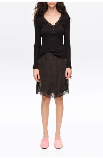 BIMBA Y LOLA BIMBA Y LOLA Lace Hem Mini Skirt