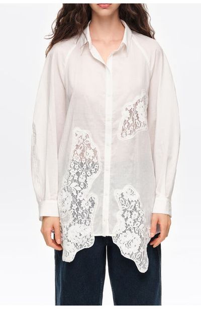 BIMBA Y LOLA BIMBA Y LOLA Lace Hem T-Shirt