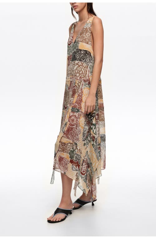 BIMBA Y LOLA BIMBA Y LOLA Lace Irregular Fluid Dress With Frayed Details