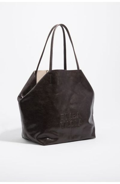 BIMBA Y LOLA BIMBA Y LOLA Large Dark Leather Shopper Bag