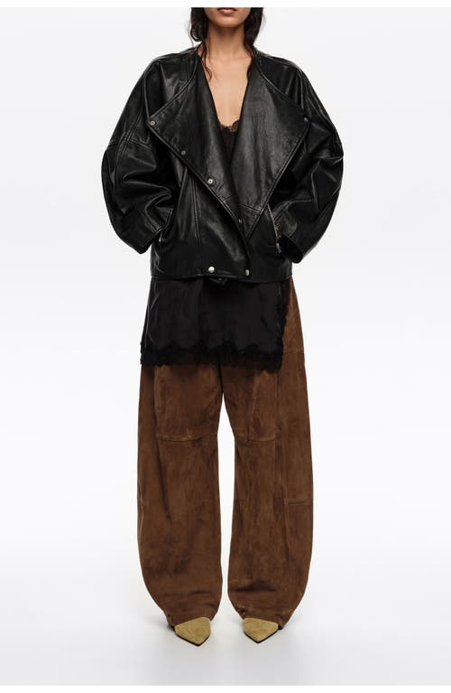 BIMBA Y LOLA BIMBA Y LOLA Leather Double-Breasted Jacket