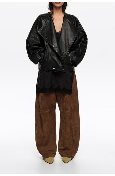 BIMBA Y LOLA BIMBA Y LOLA Leather Double-Breasted Jacket