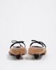 BIMBA Y LOLA BIMBA Y LOLA Leather Fur Heeled Sandal with Bows - 4