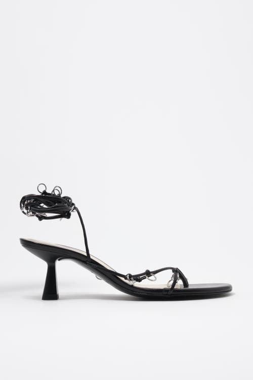 BIMBA Y LOLA BIMBA Y LOLA Leather Heeled Sandal With Piercings