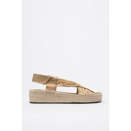 BIMBA Y LOLA BIMBA Y LOLA Leather Jute Wedge Sandal