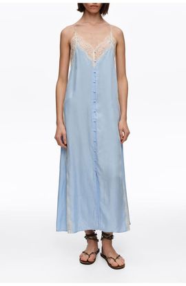 BIMBA Y LOLA BIMBA Y LOLA Light Slip Dress With Contrast Lace Trim
