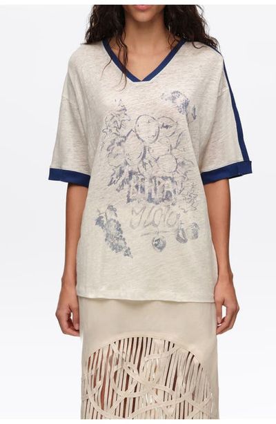 BIMBA Y LOLA BIMBA Y LOLA Linen Fruit Logo T-Shirt