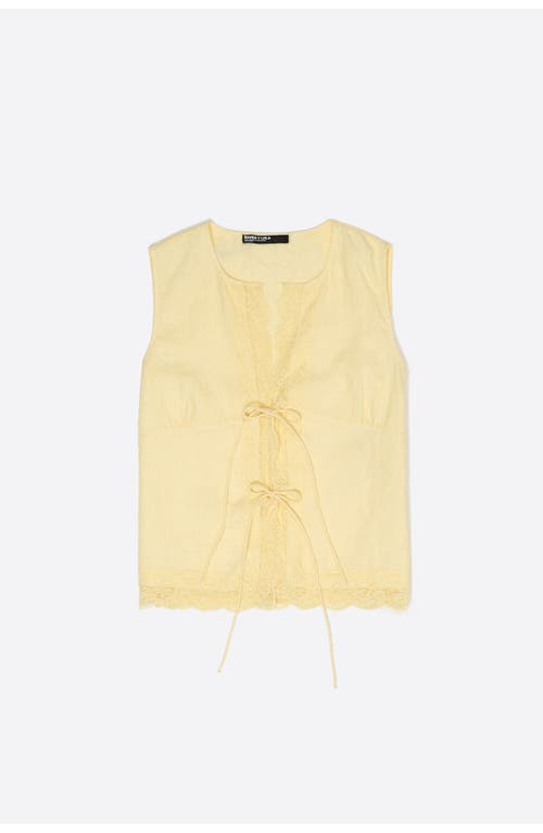 BIMBA Y LOLA BIMBA Y LOLA Linen Sleeveless Lace Shirt