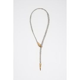 BIMBA Y LOLA BIMBA Y LOLA Long Engraved Logo Metal Necklace