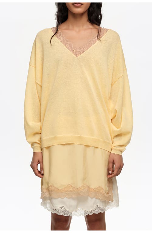 BIMBA Y LOLA BIMBA Y LOLA Long Linen Cotton Lace Sweater