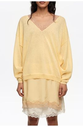 BIMBA Y LOLA BIMBA Y LOLA Long Linen Cotton Lace Sweater