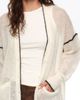 BIMBA Y LOLA BIMBA Y LOLA Long Mohair Cardigan with Contrast Trim - 2