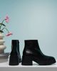 Bimba Y Lola BIMBA Y LOLA low heel ankle boots in black - 2