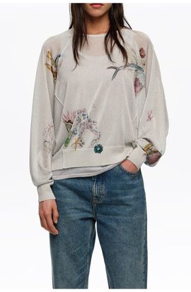 BIMBA Y LOLA BIMBA Y LOLA Lurex Batwing Sleeve Sweater