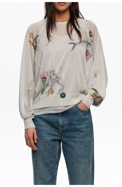 BIMBA Y LOLA BIMBA Y LOLA Lurex Batwing Sleeve Sweater