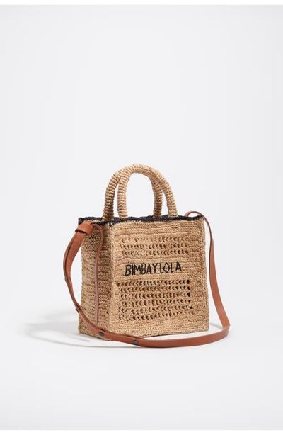 BIMBA Y LOLA BIMBA Y LOLA Medium Raffia Crossbody Bag