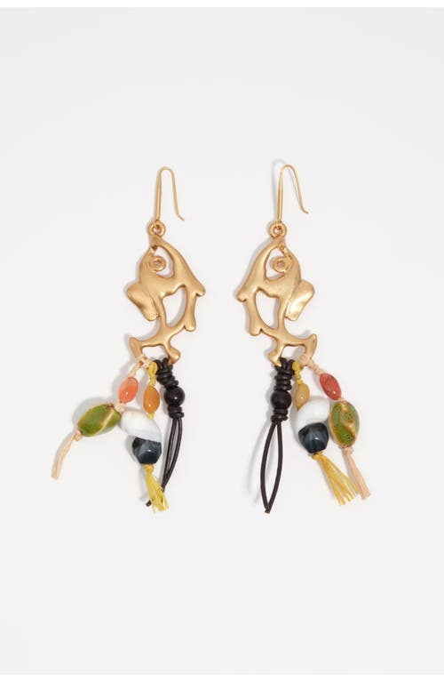 BIMBA Y LOLA BIMBA Y LOLA Metal And Ceramic Fish Earrings