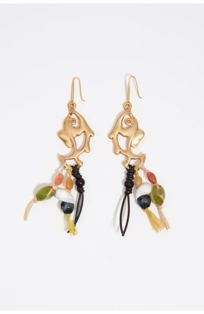 BIMBA Y LOLA BIMBA Y LOLA Metal And Ceramic Fish Earrings