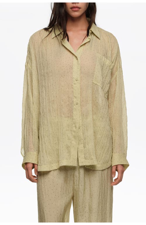 BIMBA Y LOLA BIMBA Y LOLA Mini Dots Pleated Oversize Shirt