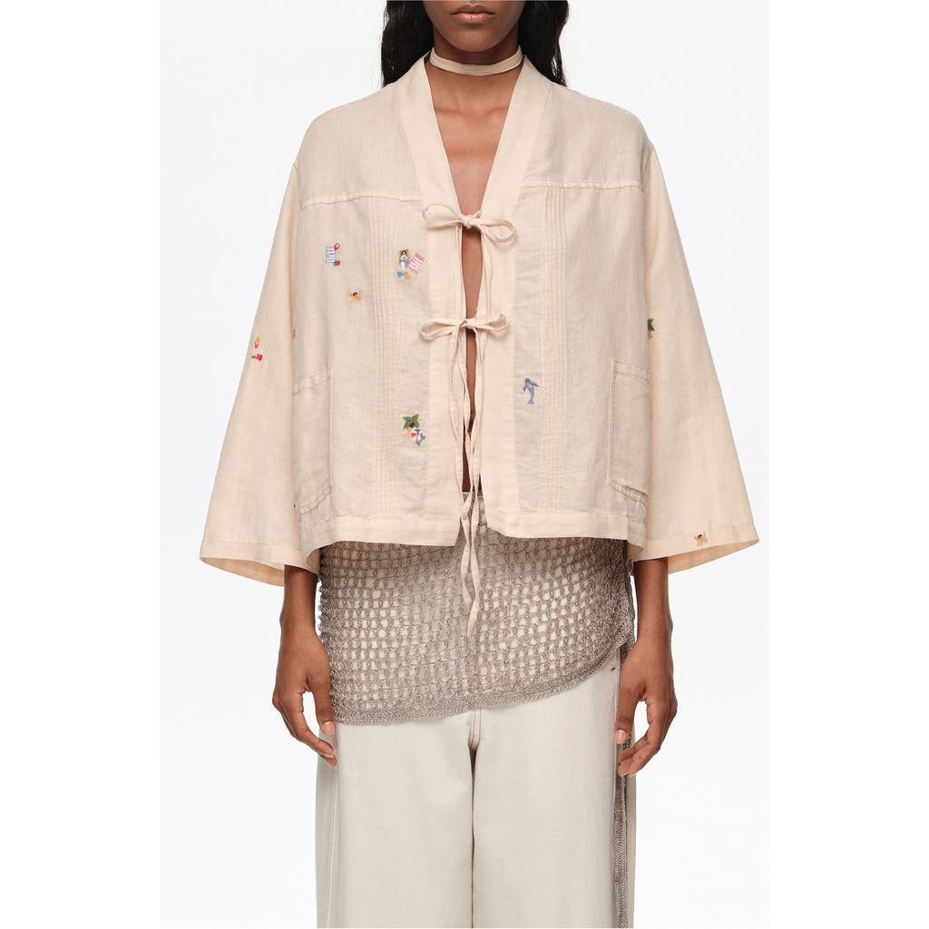BIMBA Y LOLA BIMBA Y LOLA Mini Embroidered Kimono Jacket