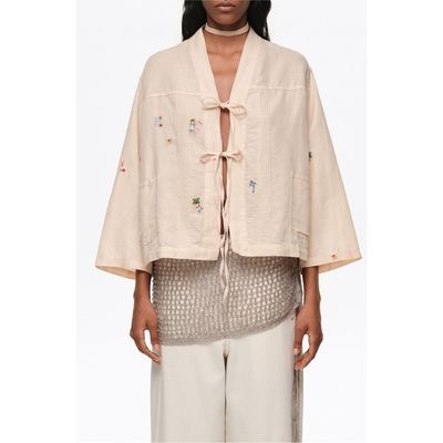 BIMBA Y LOLA BIMBA Y LOLA Mini Embroidered Kimono Jacket