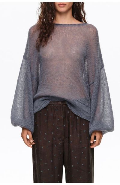 BIMBA Y LOLA BIMBA Y LOLA Mohair Boat-Neck Oversize Sweater