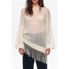 BIMBA Y LOLA BIMBA Y LOLA Mohair Sweater with Fringe Hem