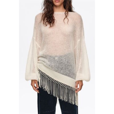 BIMBA Y LOLA BIMBA Y LOLA Mohair Sweater with Fringe Hem