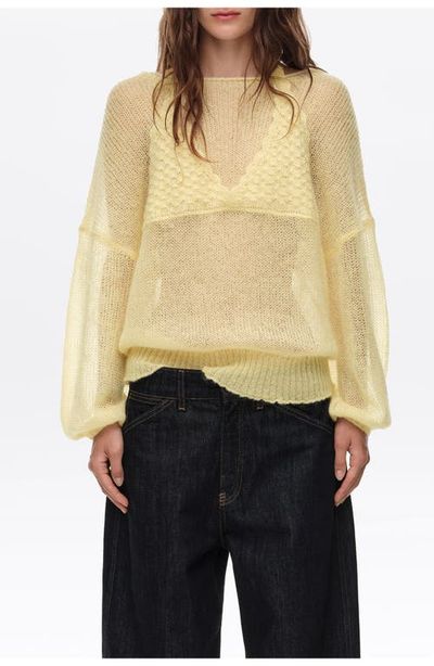 BIMBA Y LOLA BIMBA Y LOLA Mohair Sweater with Overlay Top