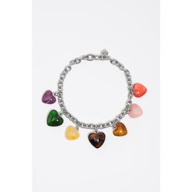 BIMBA Y LOLA BIMBA Y LOLA Multicolor Resin Hearts Necklace