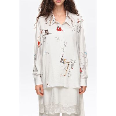 BIMBA Y LOLA BIMBA Y LOLA Oversized Animal Print Shirt